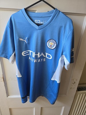 Manchester City 2021 2022 Home Football Shirt Puma Trikot Größe Medium 