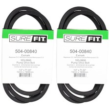 SureFit Pump Drive Belt 103-2600 Exmark Lazer Z XP 60" 72" Deck Mowers 2PK