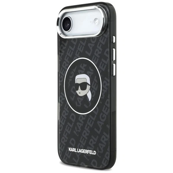 Custodia Karl Lagerfeld Magsafe IPHONE 17 Air Plastica Nero Trasparente Logo - Immagine 2 di 4