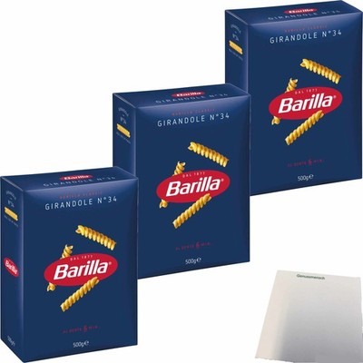 Barilla Nudeln Girandole 3er Pack 3x500g Packung usy Block