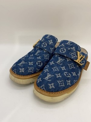 LOUIS VUITTON LV Cozy Line Pantolette Sandalen Monogram Denim UK 7 / US 8 / E...