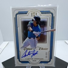 2025 Panini National Treasures Ecklar's Choice Rookie Auto Carter Johnson /99