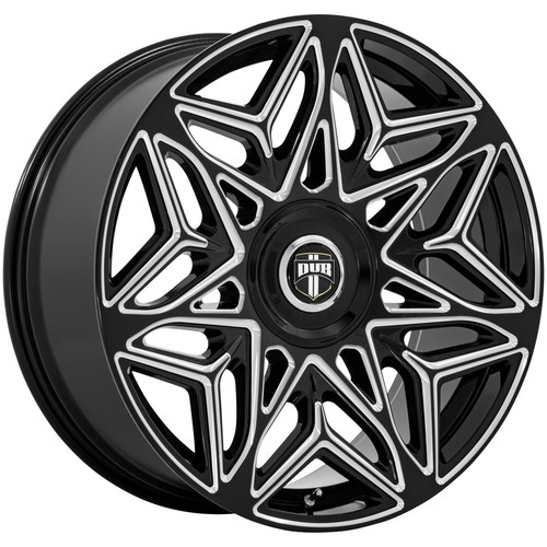 DUB DC274 Anomaly 24x9 5x115/5x120 +38mm Black/Milled Wheel Rim 24 ...