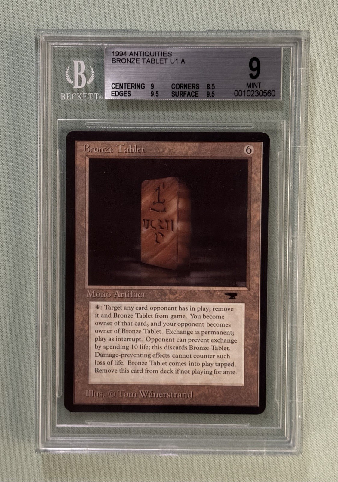 Bronze Tablet Antiquities BGS 9 Magic The Gathering MTG