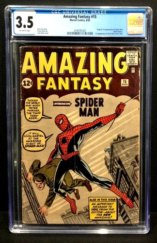 Amazing Fantasy #15 CGC 3.5 1st Appearance of Spider-Man 1962 Marvel Comics