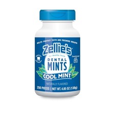 Zellie's 100 Xylitol Cool Mint Breath Mints No Aspartame, Gluten Free, Vega