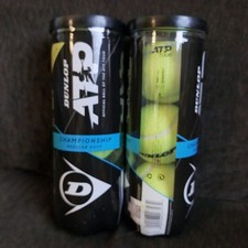 Set Of 2 Sealed Cans Of 3 Dunlop ATP1 Championship Tennis Balls Regular Duty 