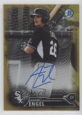 2016 Bowman Chrome Prospects Gold Refractor 30/50 Adam Engel #CPA-AEN Auto bj2