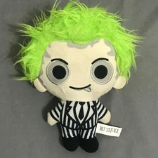 Toy Factory Beetlejuice Plush Stuffed Doll Green Hair Striped Suit 8”