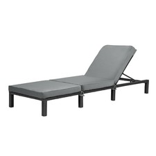 Produktbild - B-Ware SVITA PEACH Gartenliege Sonnenliege Polsterauflage Klappbar Schwarz
