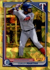 2024 Bowman Draft Sapphire Edition #BDC-165 Curley Martha Yellow #/75