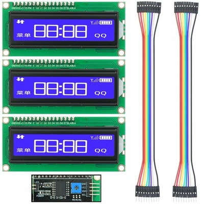 3 PCS IIC I2C 1602 LCD Display Module Interface Screen For Arduino Raspberry Pi