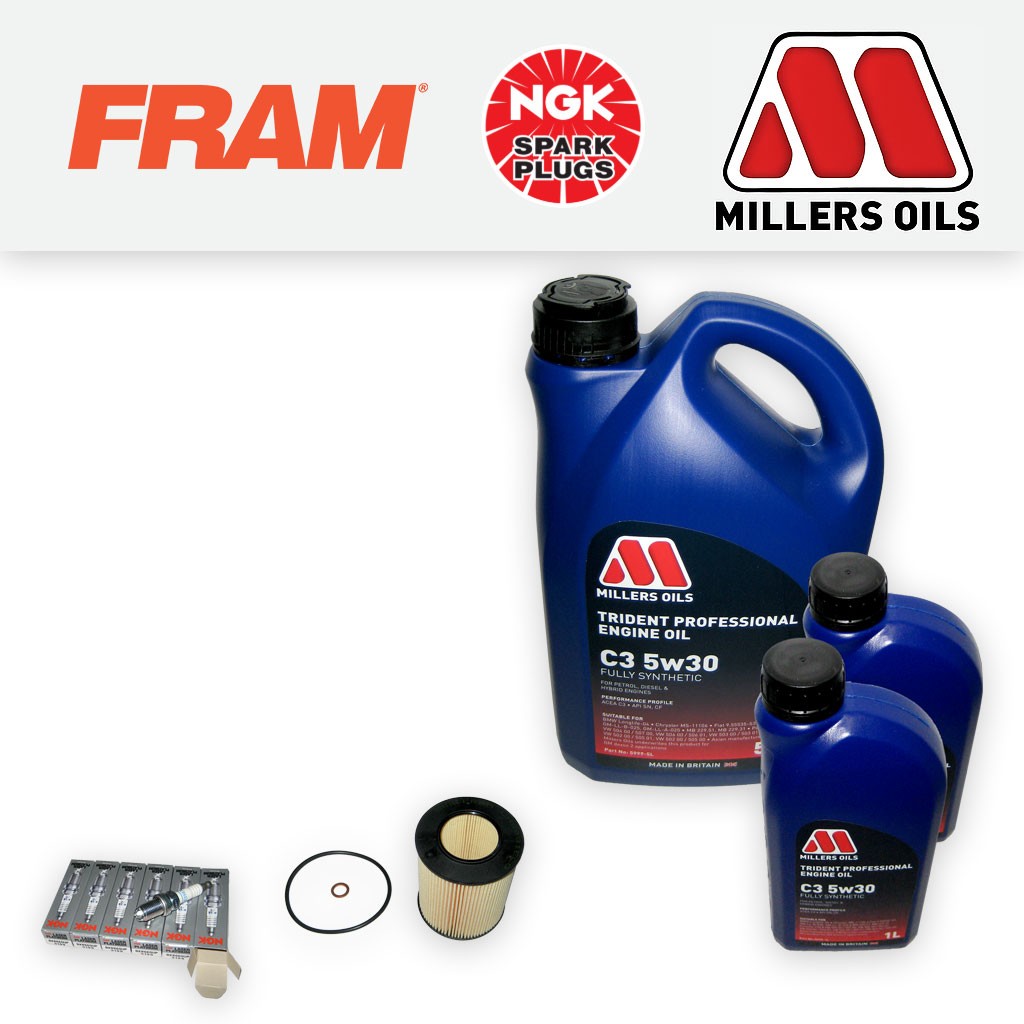 SERVICE KIT BMW Z4 2.2 2.5 3.0 E85 M54 OIL FILTER PLUGS +7L 5w30 OIL (2002-2005)