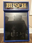 Vintage Busch Beer Light Up Illuminated Dry Erase Sign Bar Man Cave Works Great