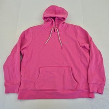 CREW CLOTHING Hoodie 16 Pink Womens Pullover Logo Cotton Blend Sweatshirt