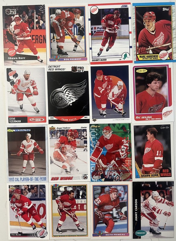 Detroit Red Wings card lot (lot D) over 50 different - Yzerman Fedorov Primeau