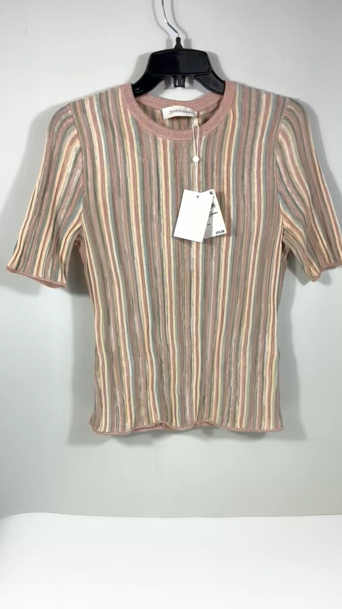 Zimmermann Illuminate Mouline Pleated Short Sleeve Sweater Tee US 10 NWT AU 3 | eBay Zimmermann Illuminate Mouline Pleated Short Sleeve Sweater Tee US 10 NWT AU 3 | eBay