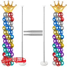 Balloon Column Stand for Floor Set of 2, Adjustable Balloon Arch Stand Balloon T