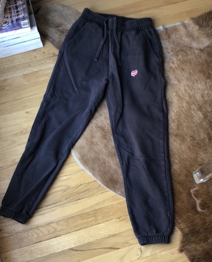 Deus Records Gray Sweatpants joggers drawstring 100% cotton  size 6 / small