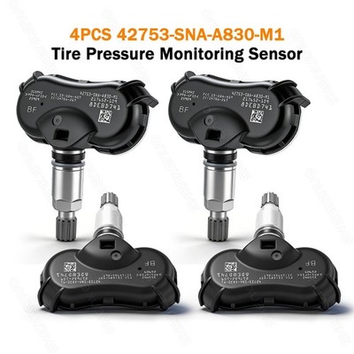 4Pcs TPMS Tire Pressure Sensor For Honda CRZ Insight Odyssey 42753-SNA-A830-M1