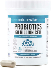 Probiotics 60 Billion CFU - 17 Strains  Organic Prebiotics - Immune, Digestive