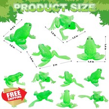 HFWTWPY 60Pcs Rubber Frogs Mini Toy Animals Kid Play