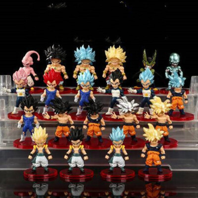 21PCS Mini Dragon Ball Z Figures Super Saiyan Goku Vetega Gotenks