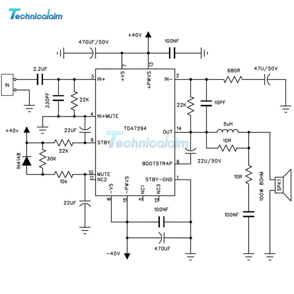 Dual Channel TDA7294 HIFI Audio Power Amplifier Board DIY Parts Kit 2*100W - Bild 4 von 4