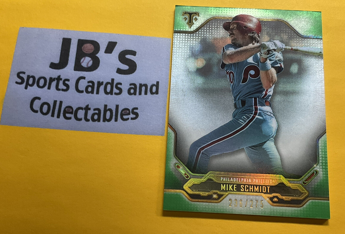 2020 Topps Triple Threads Mike Schmidt Emerald Parallel #ed 236/275 Phillies