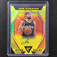 2022-23 Flux Jose Alvarado Ultraviolet Signatures Auto Gold Prizm 2/10
