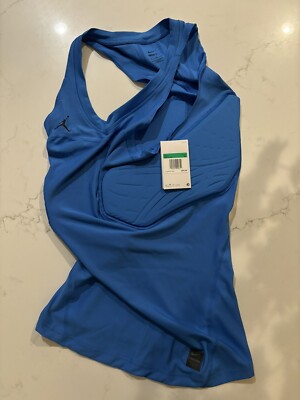 Nike Pro Air Jordan Hyperstrong Padded Basketball Tank Top Blue Mens Size XL