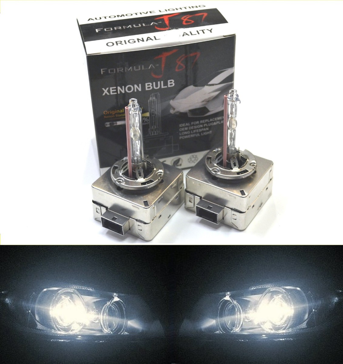 Ampoules Xenon D3S 55W 5000K - Lot De 2 - Pour Phares Avant, Remplacement - Neuf
