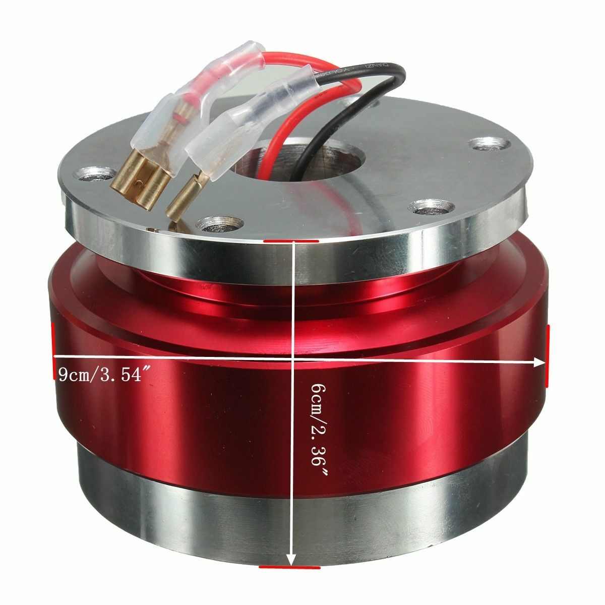 Ball Bearing Detachable Red Steering Wheel Quick Release Extension Hub