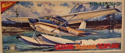 Nichimo 1:48 Cessna Skyhawk Seaplane Vintage Model Airplane Kit S-4817, Complete