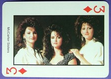 1 x playing card Country Music * McCarter Sisters * 3 of Diamonds