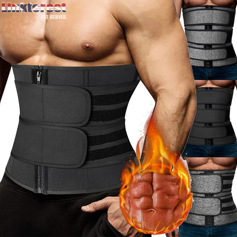 Men Sweat Sauna Waist Trainer Weight Loss Neoprene Corset Cincher - Main Image