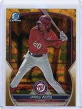 2023 Bowman Chrome Sapphire Gold Refractor BDC70 James Wood No 12 of 50