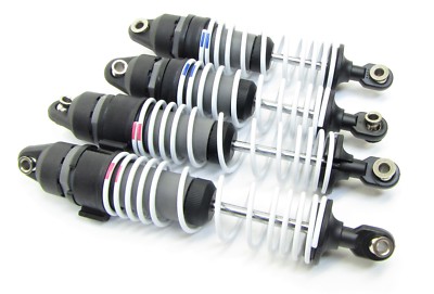 Upgrade Parts Aluminum Front - 4Pc Set Green Traxxas Rustler 4X4 VXL 67076-4 Rear Shocks Low Center of Gravity Version