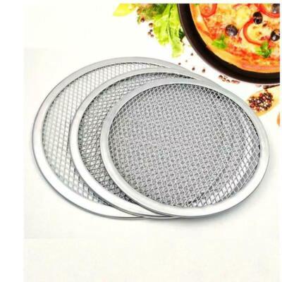 9''-16'' Zoll Aluminium Mesh Pizza Bildschirm Backen Dünne Kruste Tablett Draht Pfanne Knusper