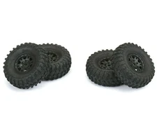 1.0" Hyrax Mounted Tires / Wheels (4) Axial SCX24 Pro-Line Racing PRO1019410 