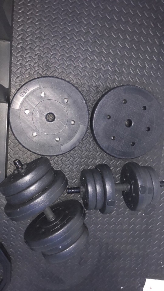 Weight Plates 1 inch Opti Vinyl Dumbbell Barbell Set 1.25kg 2.5kg 5kg 10kg eBay