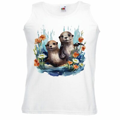 Tank Top Otter Fischotter Otterfamilie Otter Baby Ozean Mittelmeer Urlaub 404248