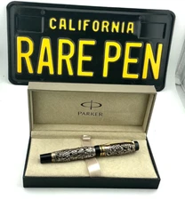 PARKER DUOFOLD CENTENNIAL STERLING SILVER Ariel Kullock Fountain Pen 18K  M NEW