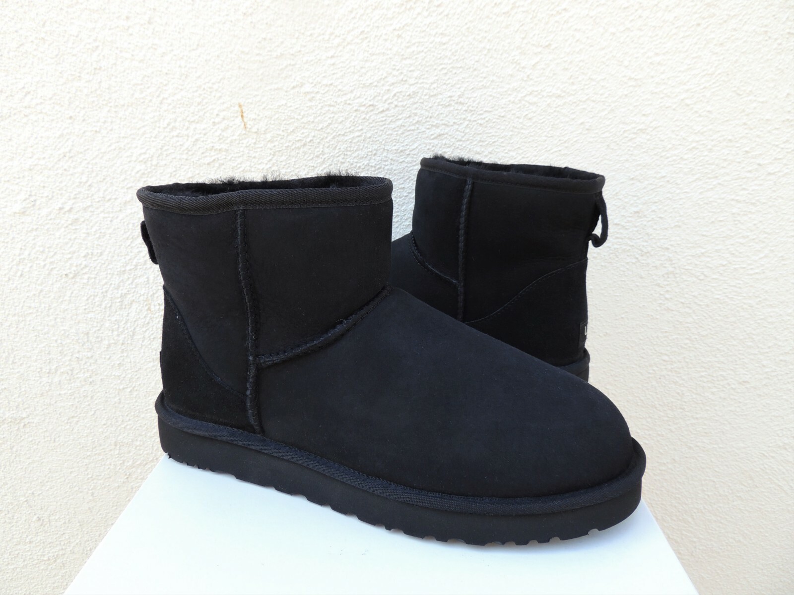 black sheepskin boots