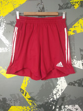 Adidas Football Soccer Shorts Red Polyester Mens Size M/Medium ig93