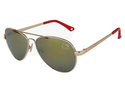 Womens Contemporary Hello Kitty Classic Aviator Sunglasses