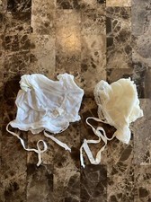 Two vintage 1950  s baby bonnets