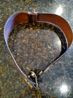 Coldwater Creek Leather Waist Belt EUC S/M EUC Coldwater Creek Brown Leather Belt Concho Floral Buckle  main image 2