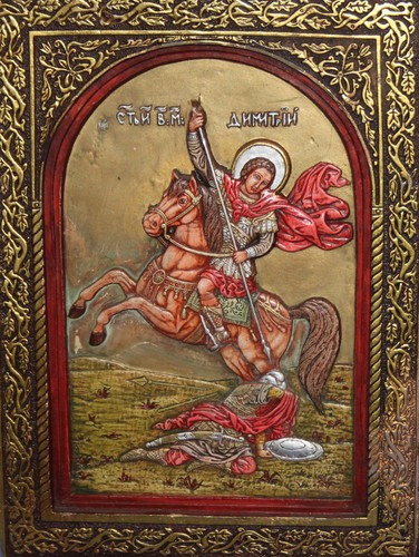 Handgefertigte Relief orthodoxe Ikone des Heiligen Demetrius - Bild 11 von 11