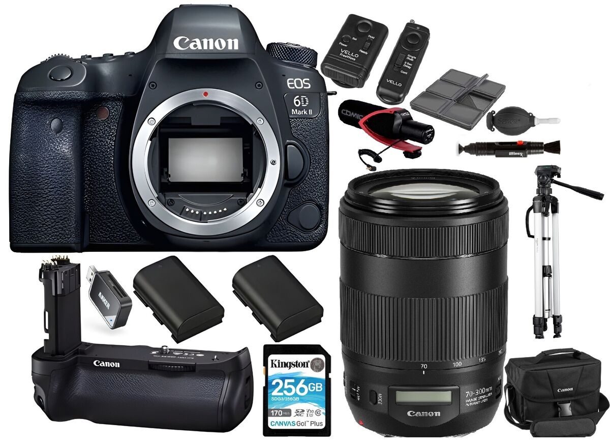 Canon EOS 6D Mark II Camera Body + Canon EF 70-300mm Lens Canon EOS 6D Mark II Camera Body + Canon EF 70-300mm Lens
